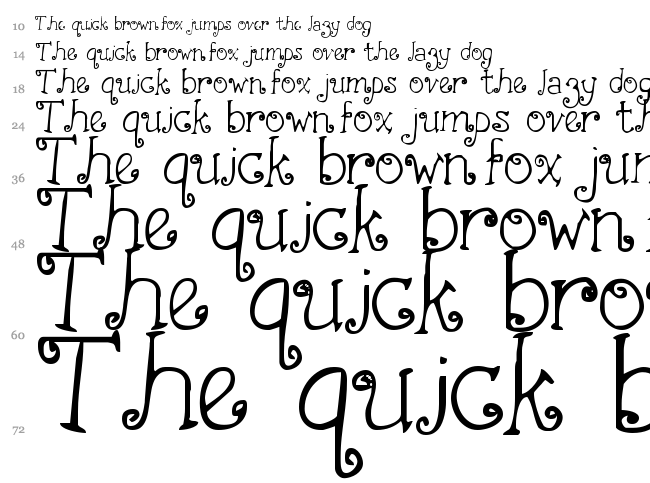 First Crush font waterfall